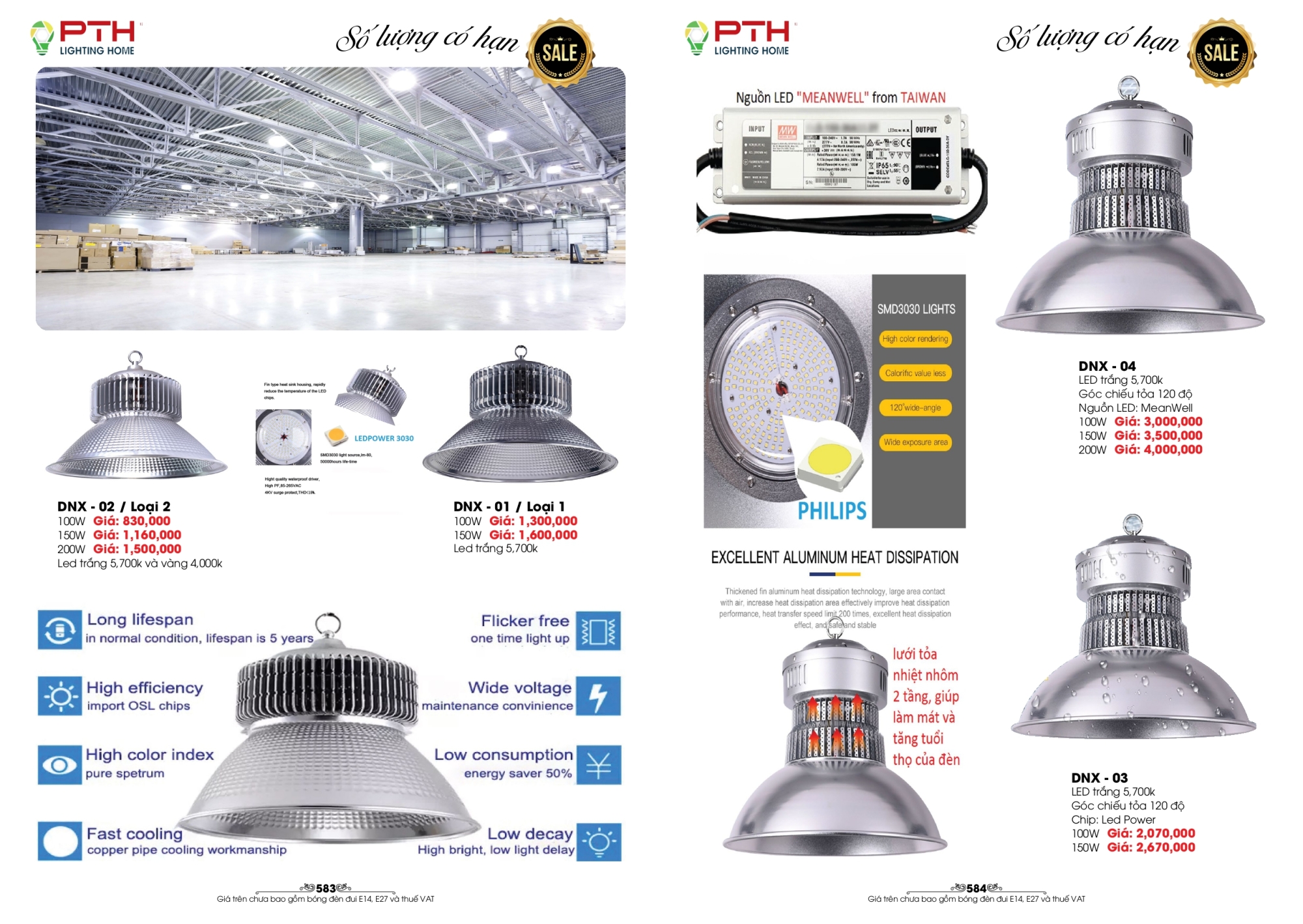 Bảng giá đèn trang trí PTH Lighting Home 2026